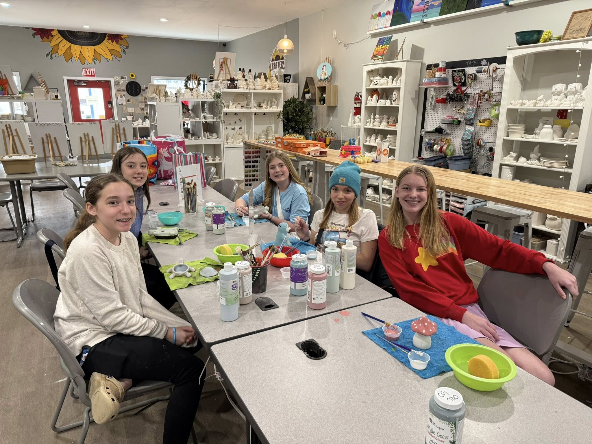 Girls birthday party at Crafters on Central